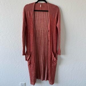 Free People Rust Red Duster Cardigan